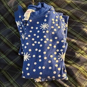 Blue Polka Dot Snow Hanna Anderson Kids Pajamas 140 cm US 10
